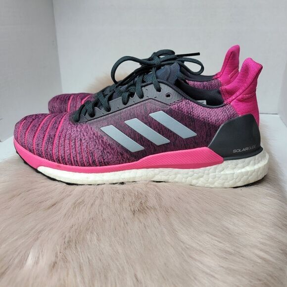Adidas Solar Glide Boost Running Shoes Pink Black AQ0335 US 10 - Picture 3 of 9